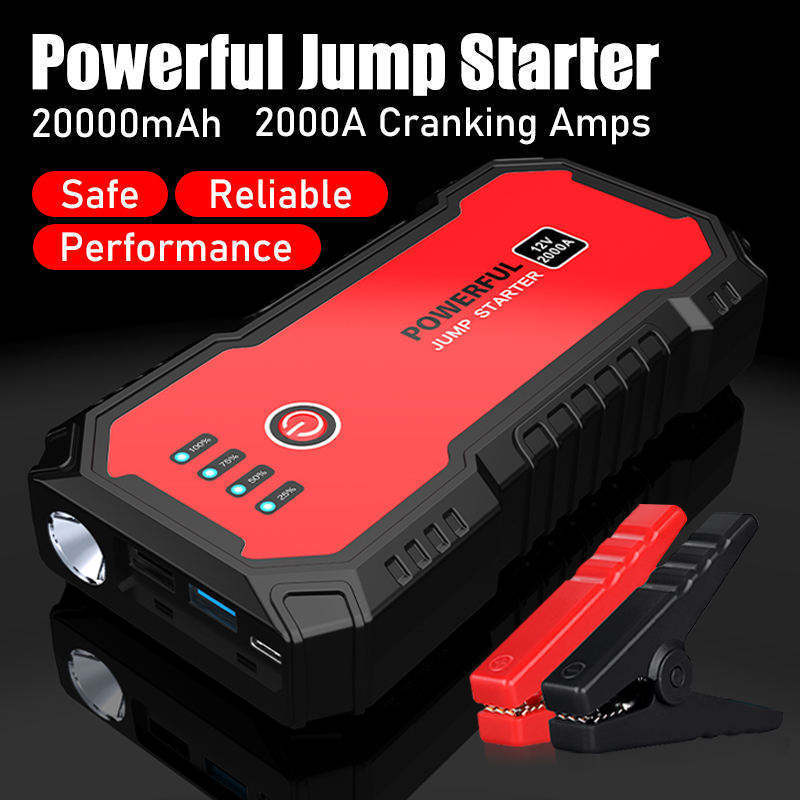 Battery Starter Jump 4000A 2In 1 And Air Compressor 1000A Flashlight 98000 Auto