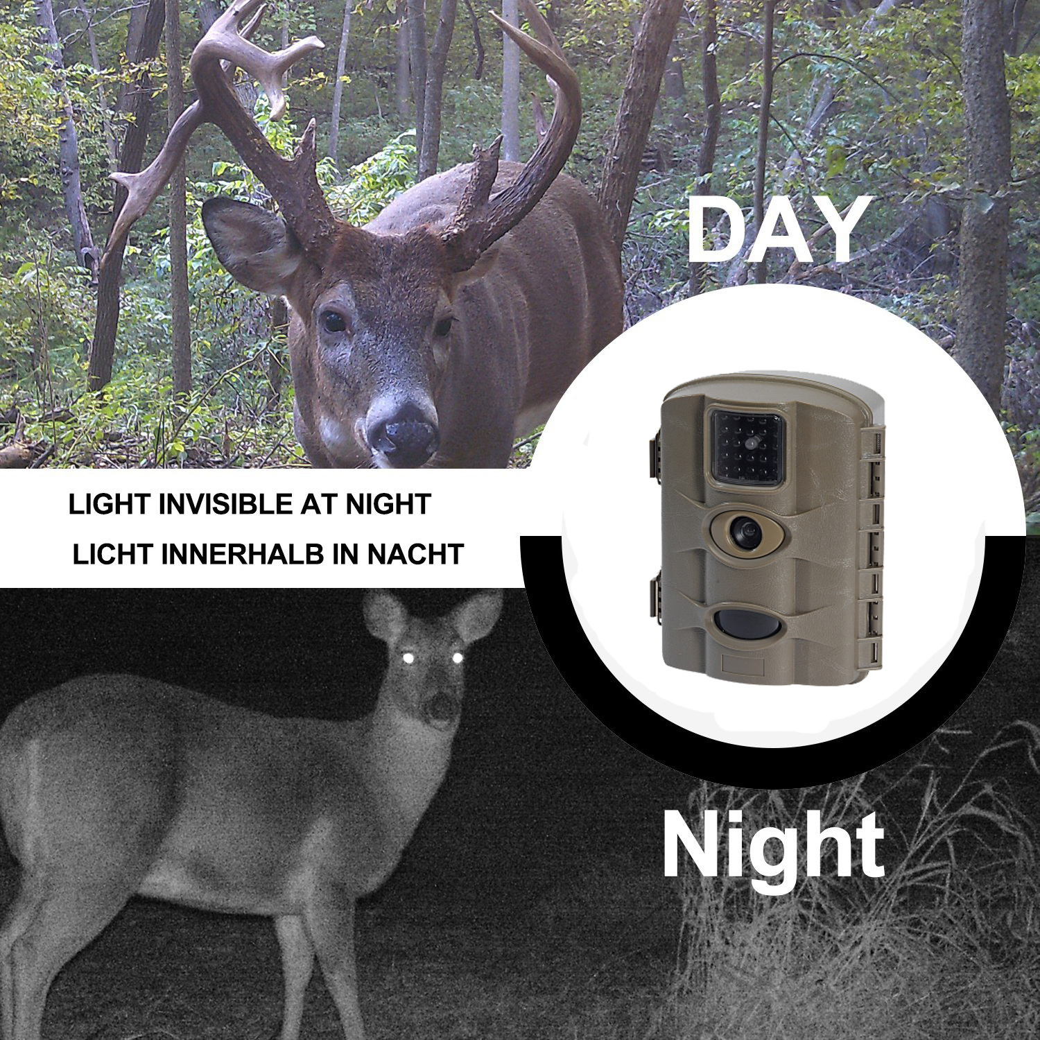 Outdoor Deer Hunting Camera Infrared Night Vision Wireless Game Hunting Trail Camera Support Solar Panel