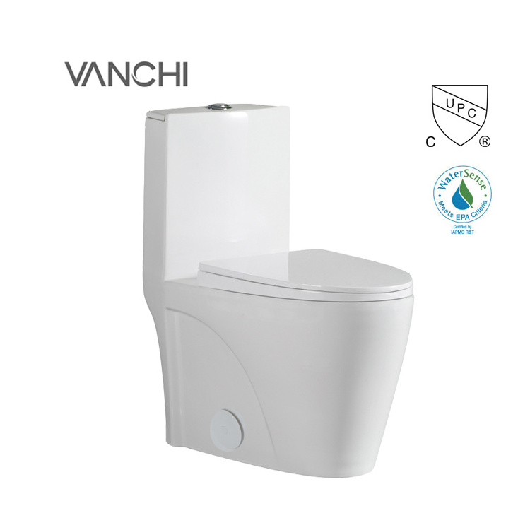 Sanitary ware porcelain one-piece toilet siphon jet flushing water closet toilet