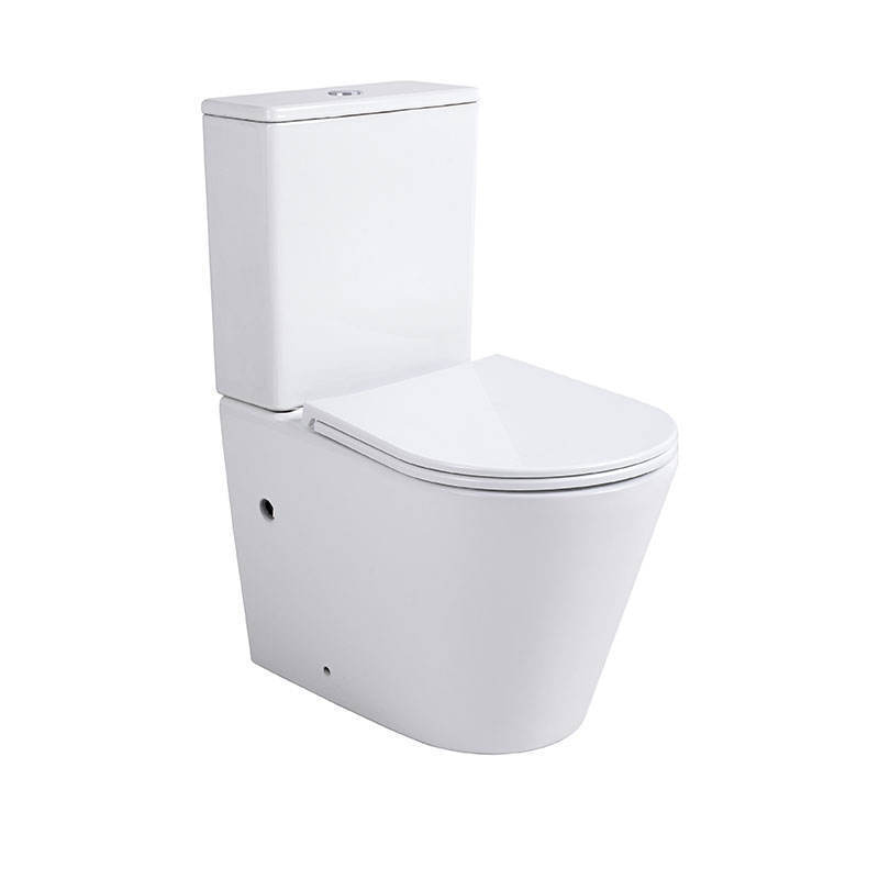 New Model Sanitary Ware Two-Piece ceramic Bathroom Wc Water Closet Rimless Standing Tall Toilet