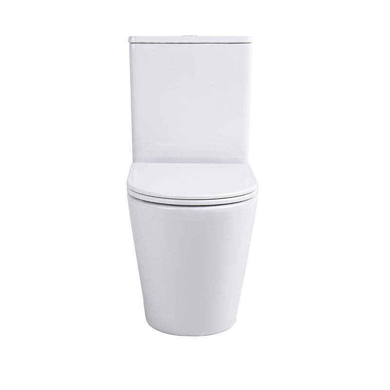 New Model Sanitary Ware Two-Piece ceramic Bathroom Wc Water Closet Rimless Standing Tall Toilet