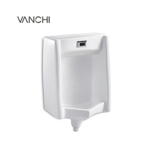 Men's Urinal Wall Hung Urinal Urinal Sensor Auto Sensor Flusher Men's Used Urnial Self-cleaning Smooth Glazed Ceramic top Spud