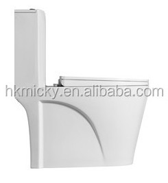 Sanitary ware porcelain one-piece toilet siphon jet flushing water closet toilet