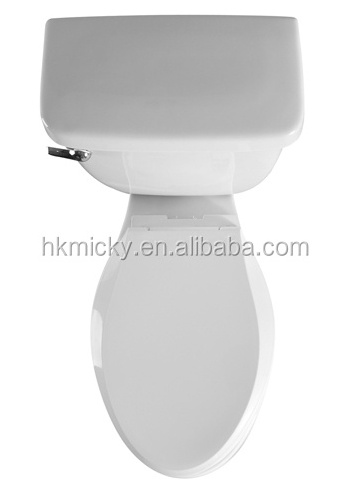 Rural two piece toilette S trap floor mounted toilet seat