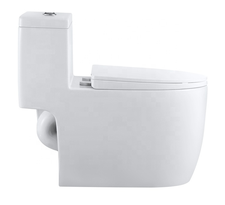 Chinese women wc ceramic one piece flush valve toilet with seater