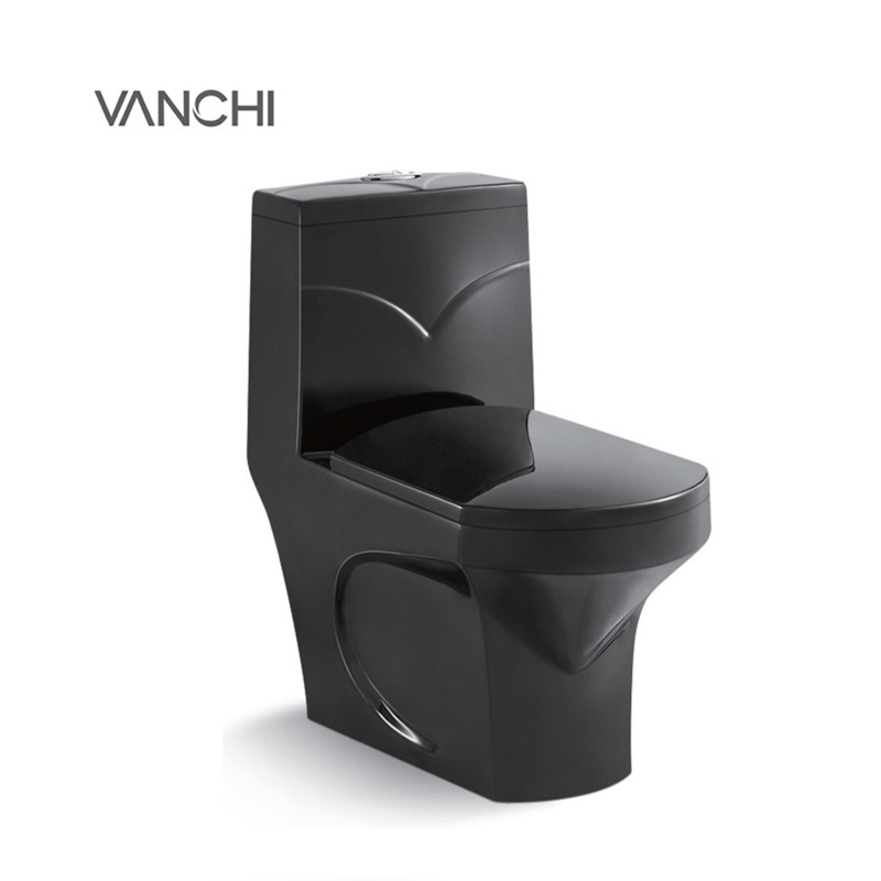 Low prices toilette floor mounted black toilet