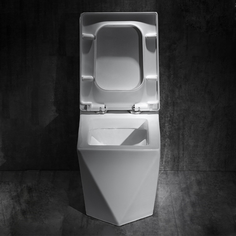 Wholesale  elongated bathroom WC commode diamond toilet floor mounted 1 piece toilet bowl s trap washdown white ceramic toilets