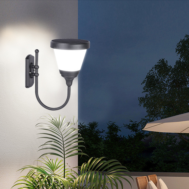 HK Mistai Outdoor Led Solar Wall Lamp IP65 Waterproof Garden Solar Wall Light Manufacturer