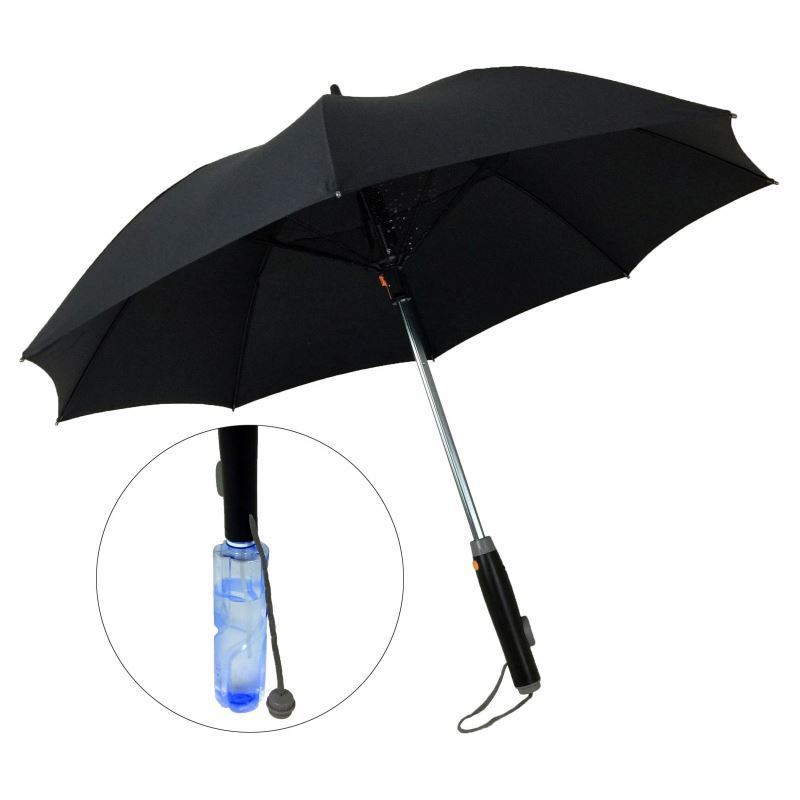 Outdoor Mist Cooling Fan Umbrella With Fan And Water Spray Function