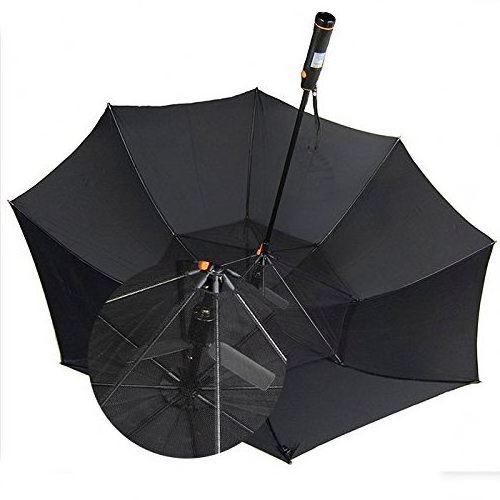 Electric Multifunction Solar Light Panel Battery USB Power Charger Golf Umbrella with Fan