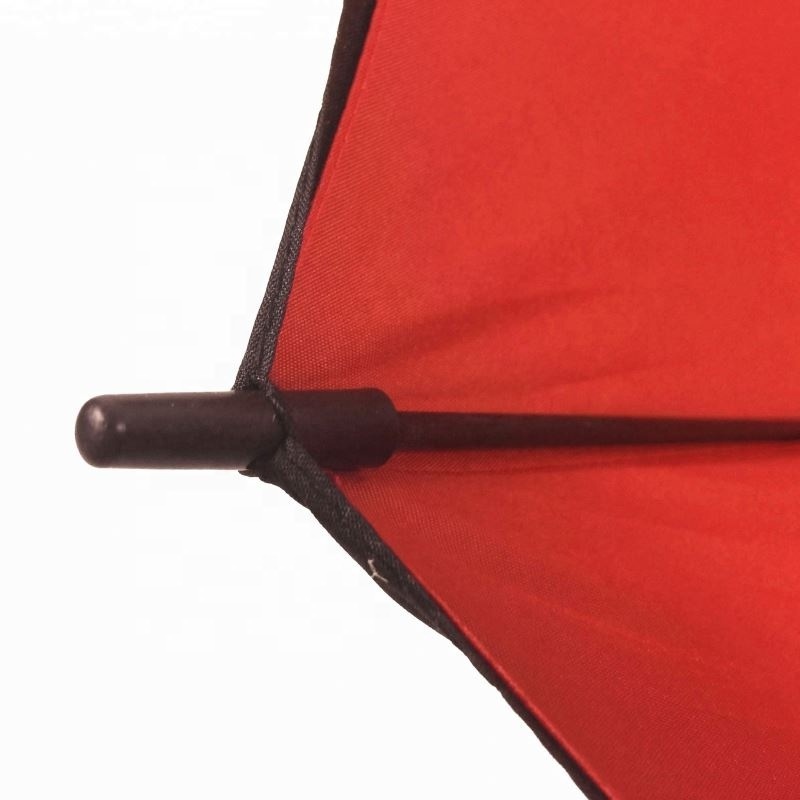 Staight Auto Open Vented Twin Canopy Stormproof Two Colors Red Black Golf Umbrella