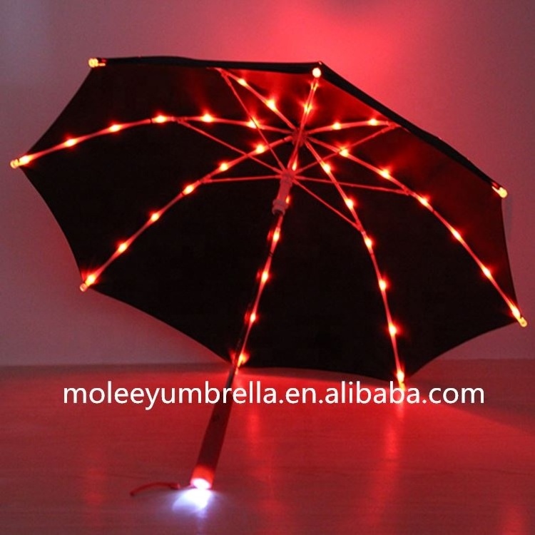 China Manufacturer Wholesale Fashion Light Glow In The Dark Clear Led Umbrella