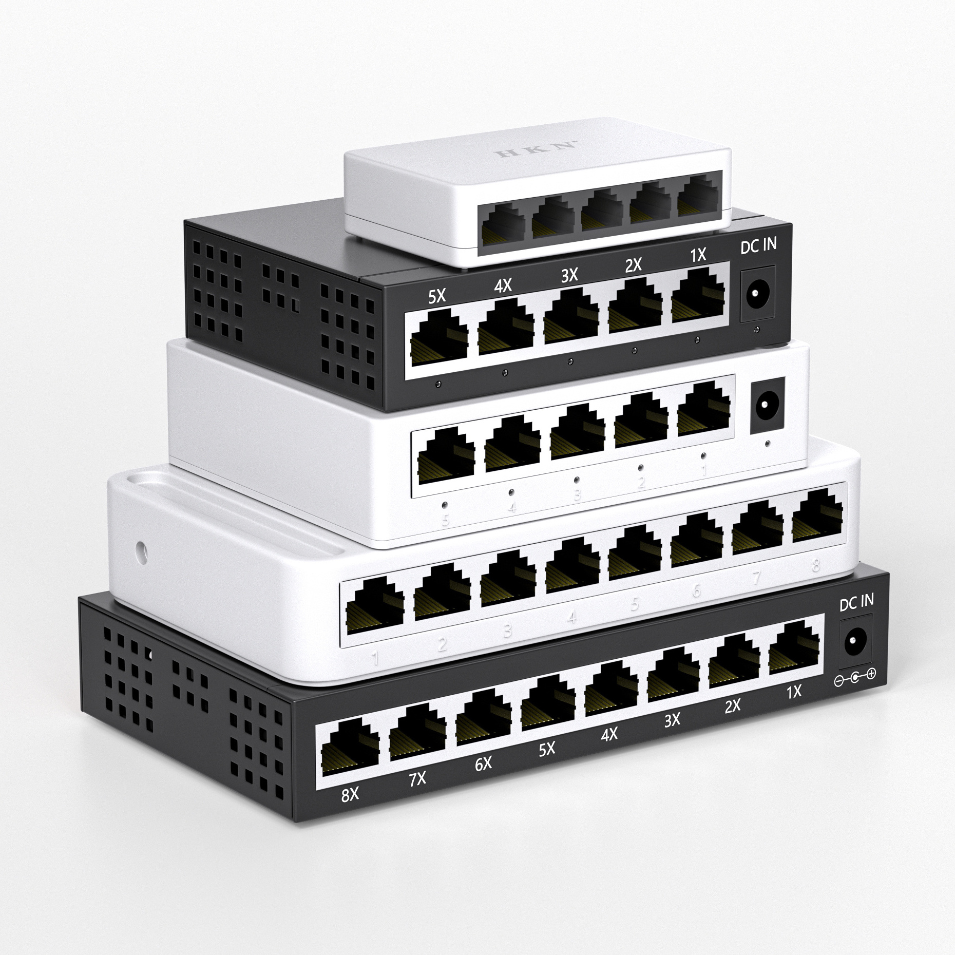 5 Port Fast Industrial DIN-Rail Ethernet Switch, 5 x Fast Ethernet Ports, Unmanaged Network Switch for CCTV Camera