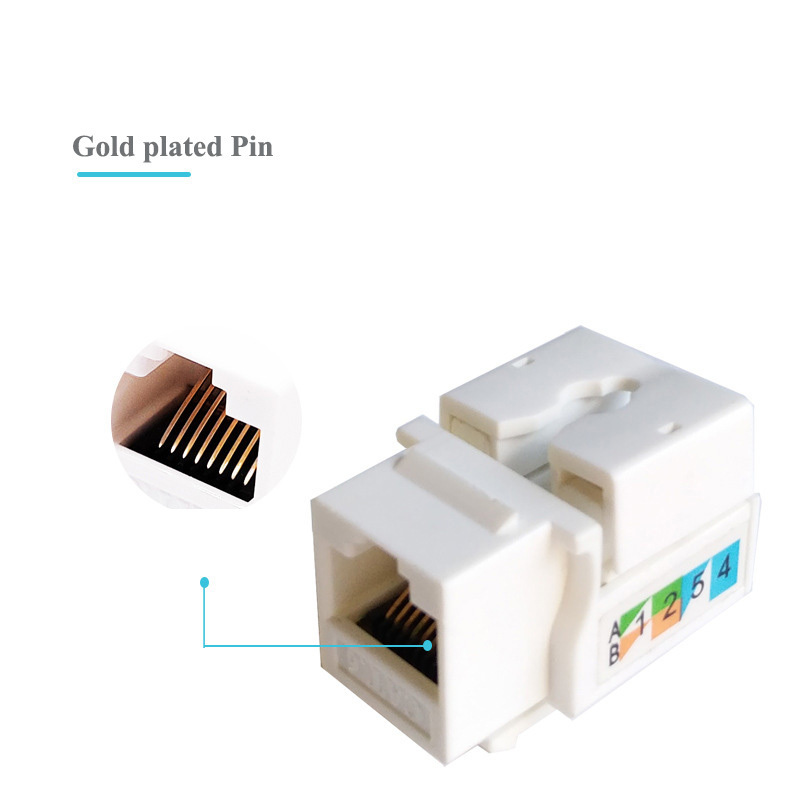 Cat5E Keystone RJ45 gold-plated  Unshielded Pin modular