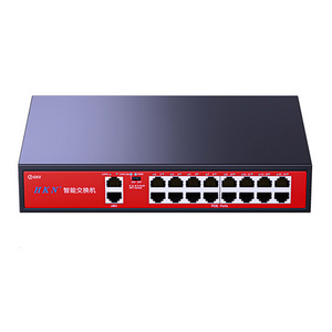 18 Port PoE Switch with 2 Ethernet Uplink, 4 Port PoE+ 1000Mbps, 240W 802.3af/at, Extend Function,  Unmanaged Plug and Play