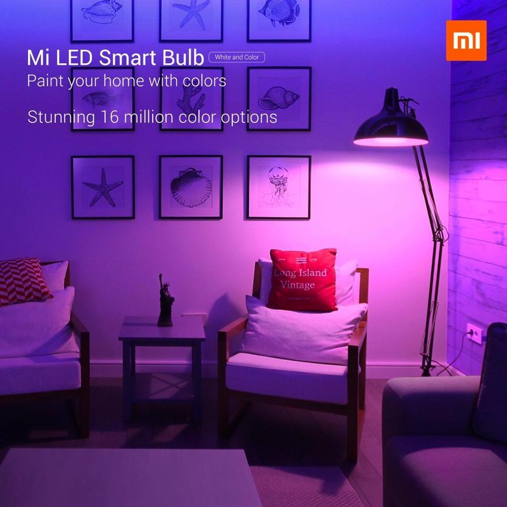 Original Xiaomi Mijia Smart LED E27 Bulb White & Color Lamp Light WIFI Voice APP Remote Control 10W 1700-6500K Global Version