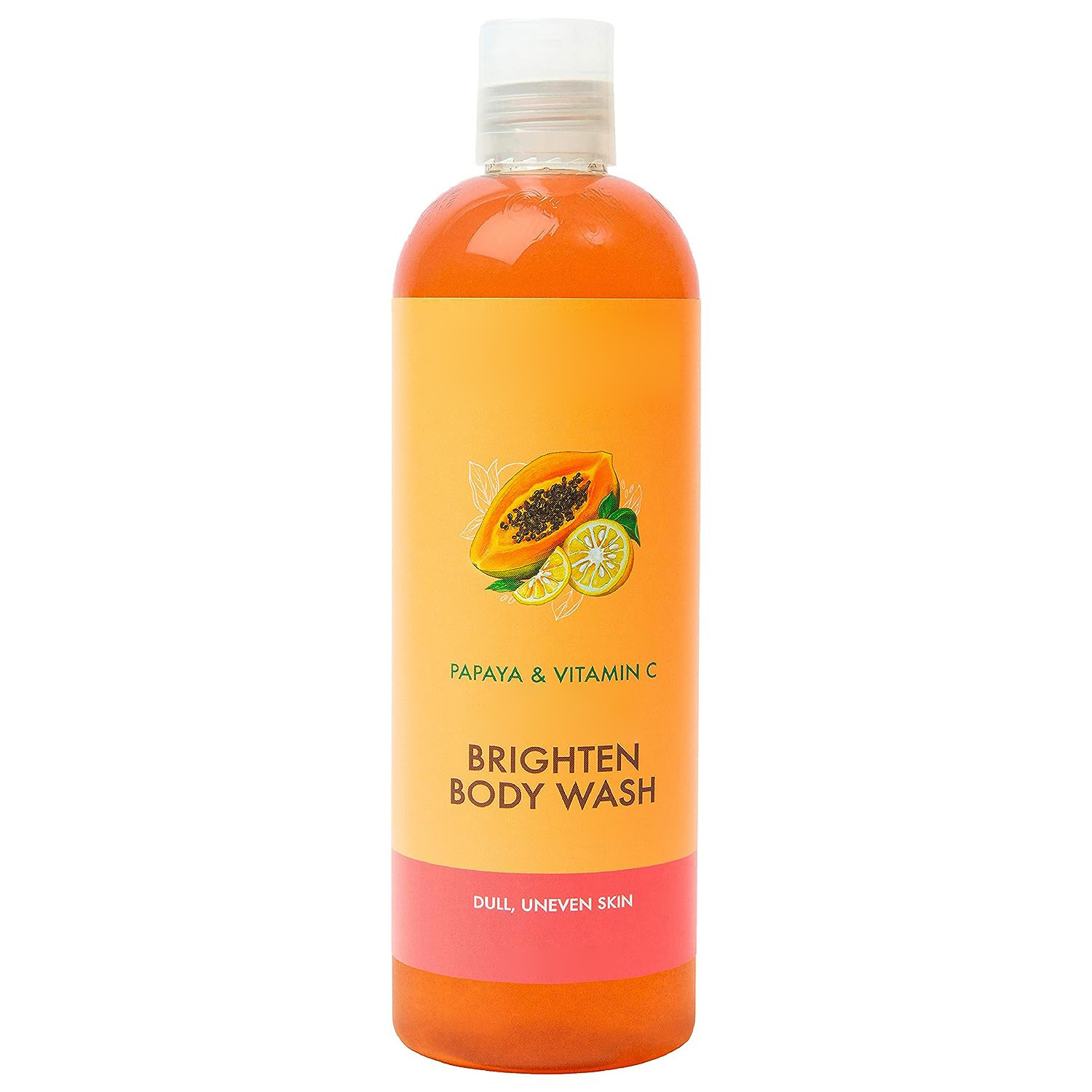 2-in-1 Smoothing Papaya Shower Gel Baby's Dull Uneven Skin Tone Daily Use Body Wash Moisturizing Rose Herbal 30ml Netwt