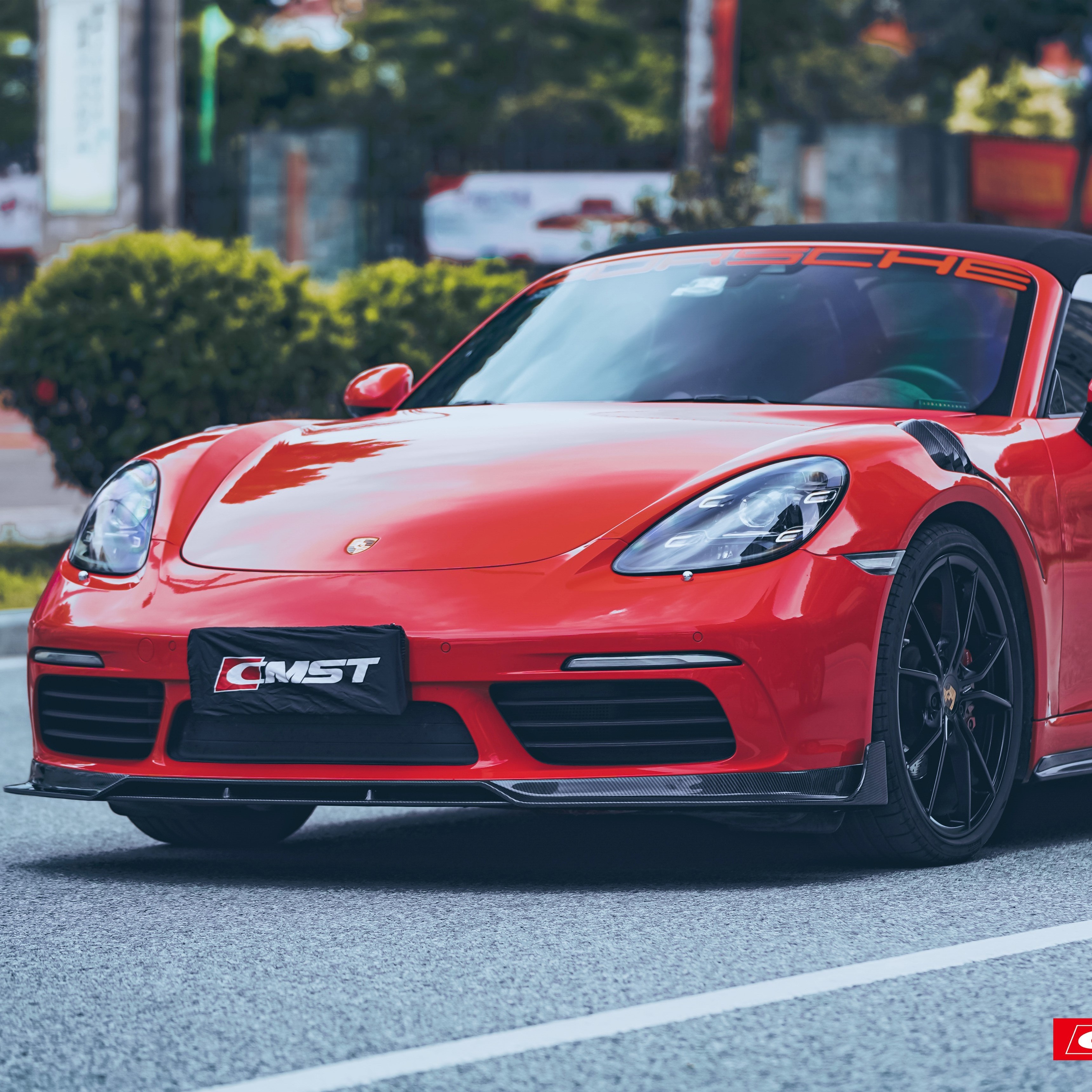 High quality CMST style body kit for Porsche cayman boxster 718 front lip rear diffuser and side skirts for cayman and boxster