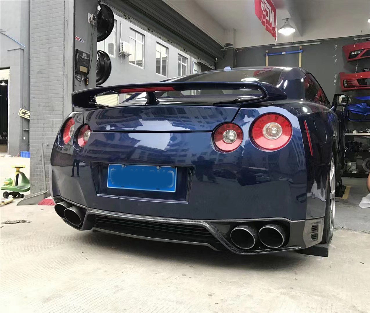 High Quality Refitted G-TR Carbon Front Bumper Lip R35 Carbon Fiber Splitter For GTR Car Modification Parts Spoiler Diffuser