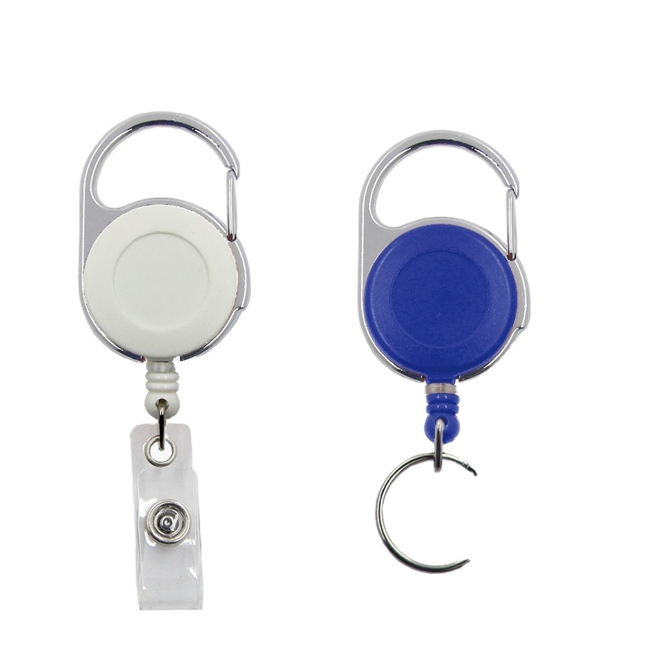 Wholesale Creative Transparent Leash Lighter Holder Plastic Retractable Carabiner Retractable Badge Reel