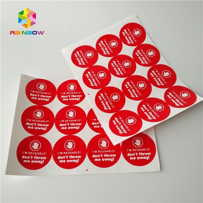 Vinyl Logo Design Custom Die Cut Stickers / Waterproof Self Adhesive Clear Labels On Roll