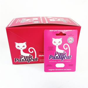 3D Card Pink Pussy Cat Blue/Red Rhino 7 Platinum 5000/3000 Male Sexual Enhancement Pill Blisters/Boxes for Men Power Enhancement