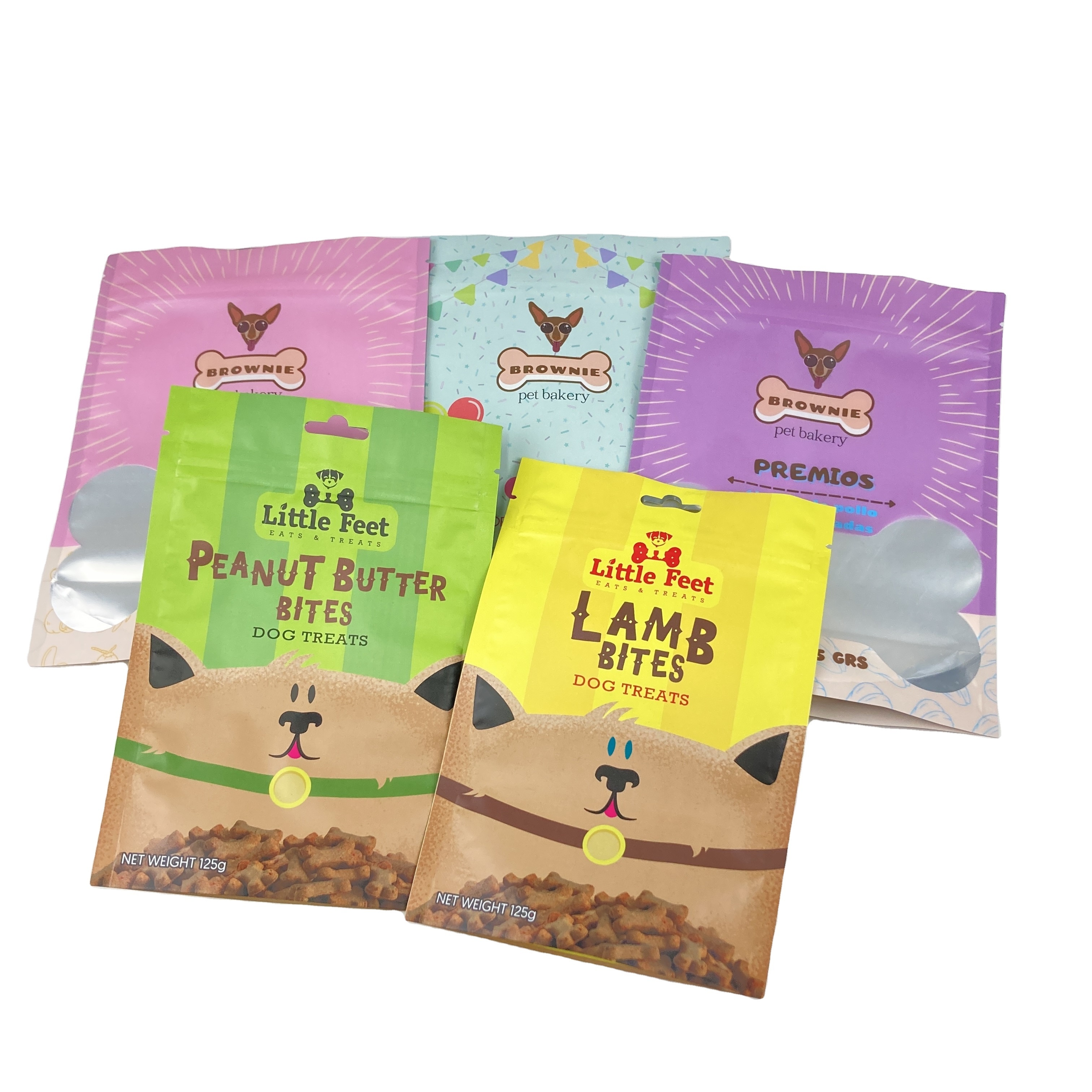 Custom Printed Flexible Packaging Air Dried Dog Puppy Kitten Chow Food Stand up Bag Pet Treats Food Biscuits Plastic Pouch