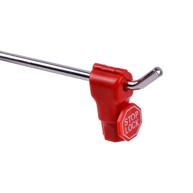 Red Stop Lock 6mm 5mm 4mm Retail Store Anti Theft Display Security Slat Wall Hook Lock Peg board Hook Stop Lock