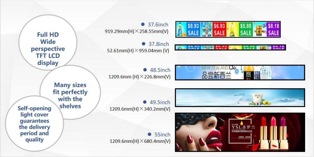 LCD Displays for Supermarket Shelves Monitors RV378fbb-N00