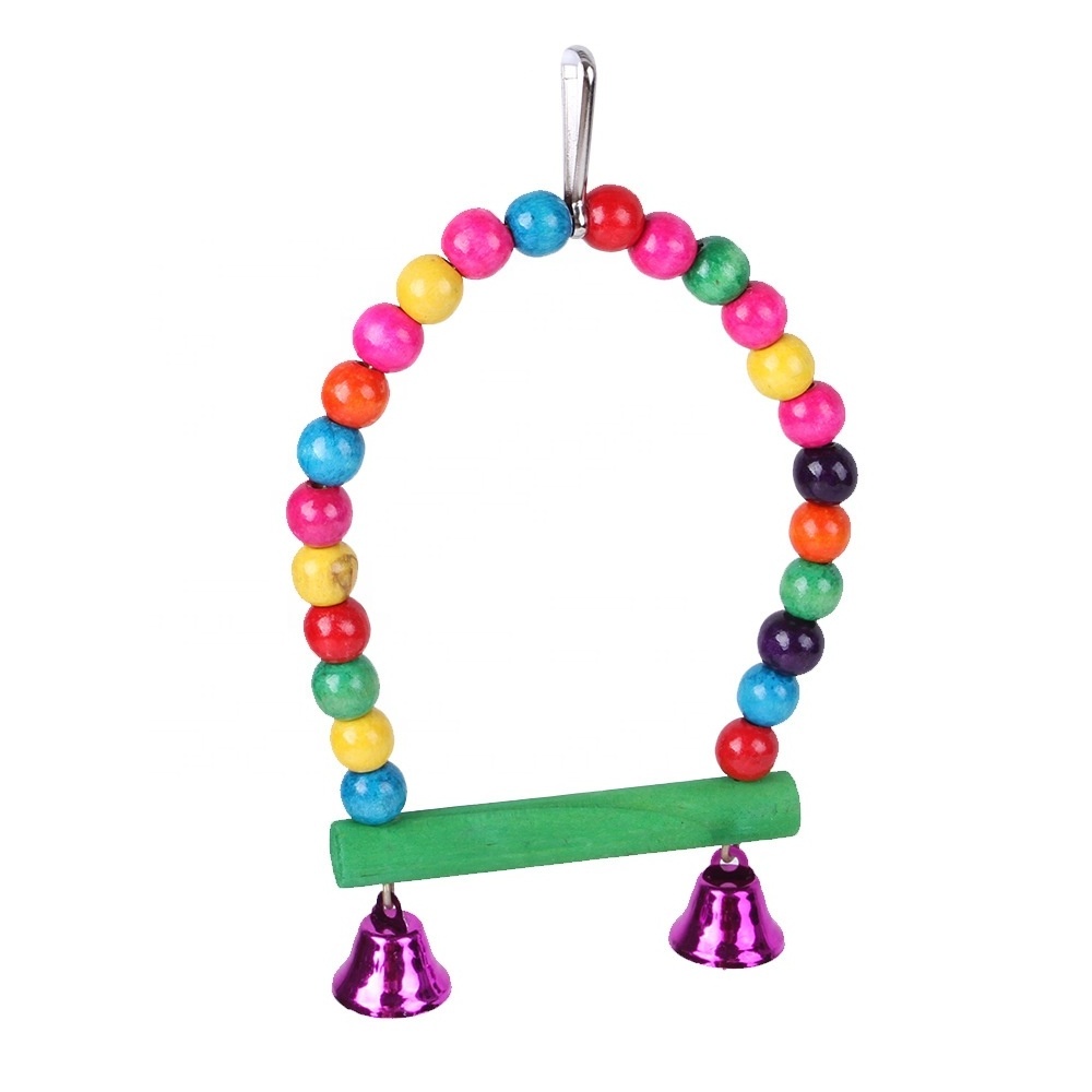 10 pack Bird Toy Set Parrot Swing ChewToy Set Hanging Cage Swing and Rainbow Bridge