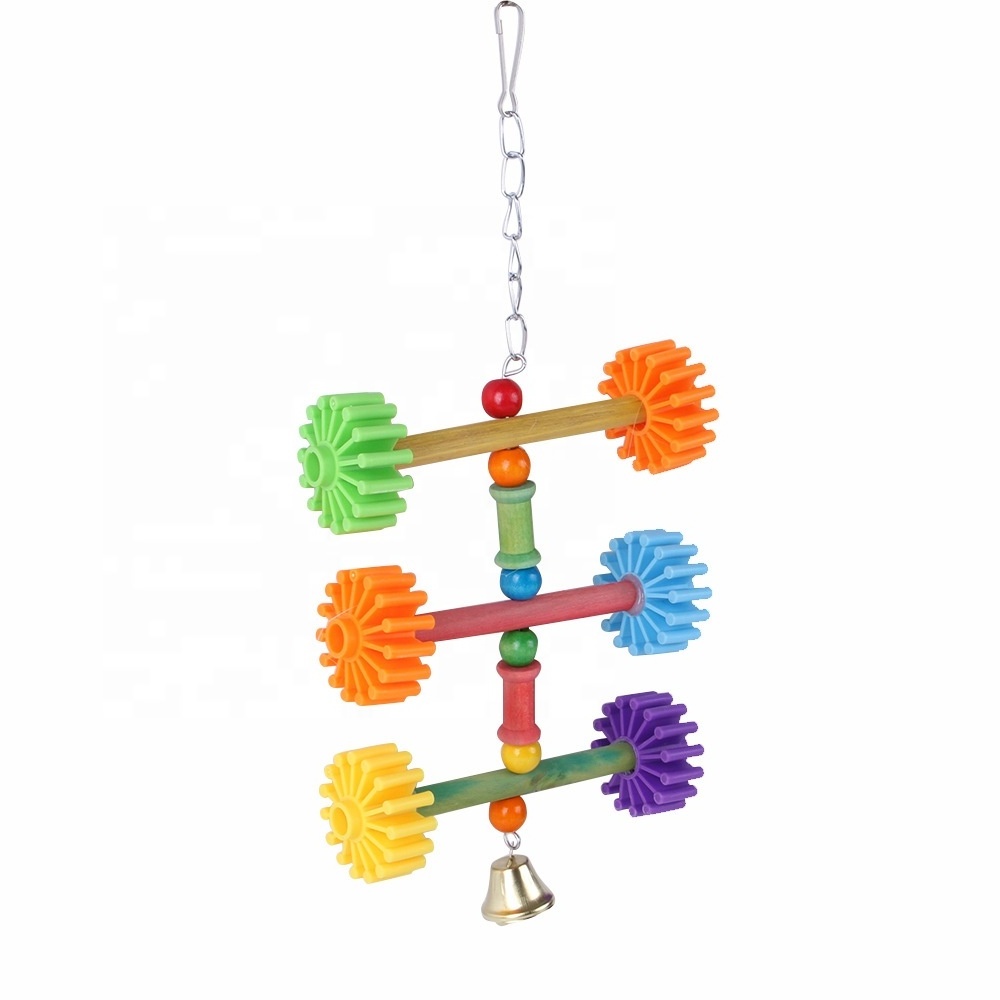 Bird Toy Set Parrot Swing Chewing Toy Set 10 pack Hanging Cage Swing and Rainbow Bridge