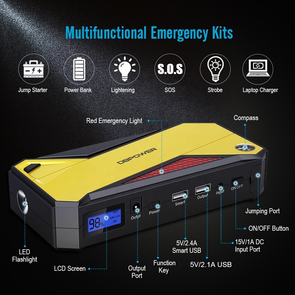 DBPOWER 800A Peak 18000Mah Everstart Maxx Jump Starter 600 Amp Instructions Starter Jump Starter Battery Charger