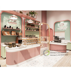 Modern Design bakery showcase Coffee Shop Furniture New Bubble Tea Bar Counter