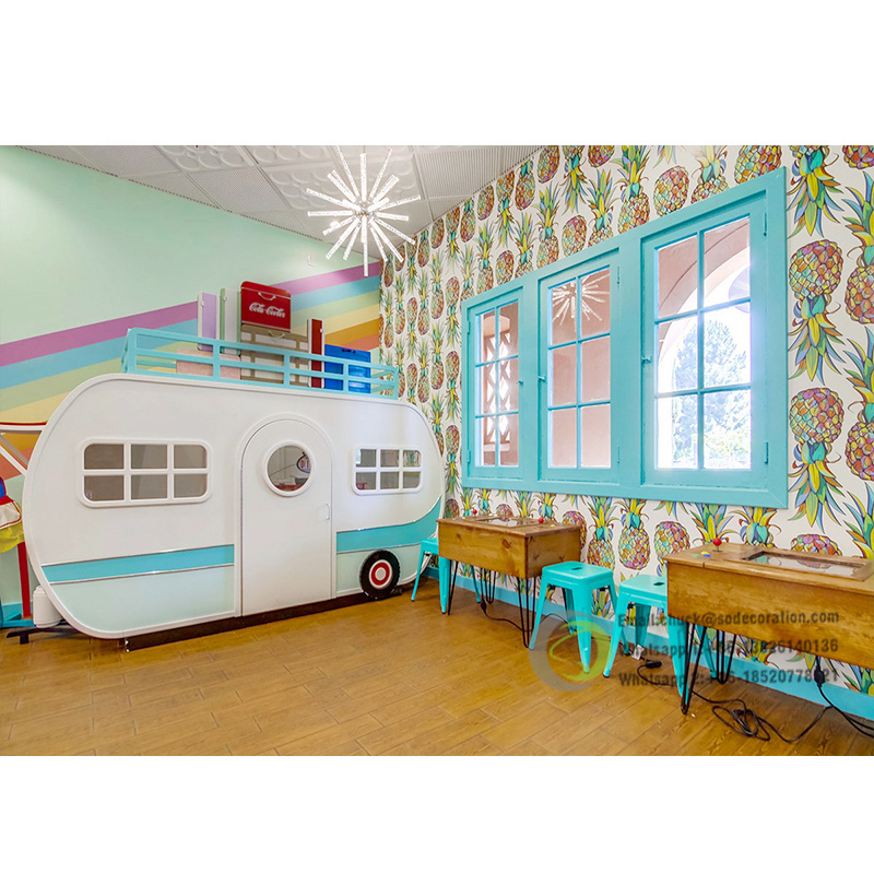 Profession Wood Cafe Shop Interior Ice Cream Shop Coffee Kiosk Design Cafe Furniture Wholesale