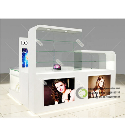 Boutique Mall Kiosk Glass Jewelry Showcase Shop Jewellery Kiosk Counter Display Jewelry Kiosk for Sale