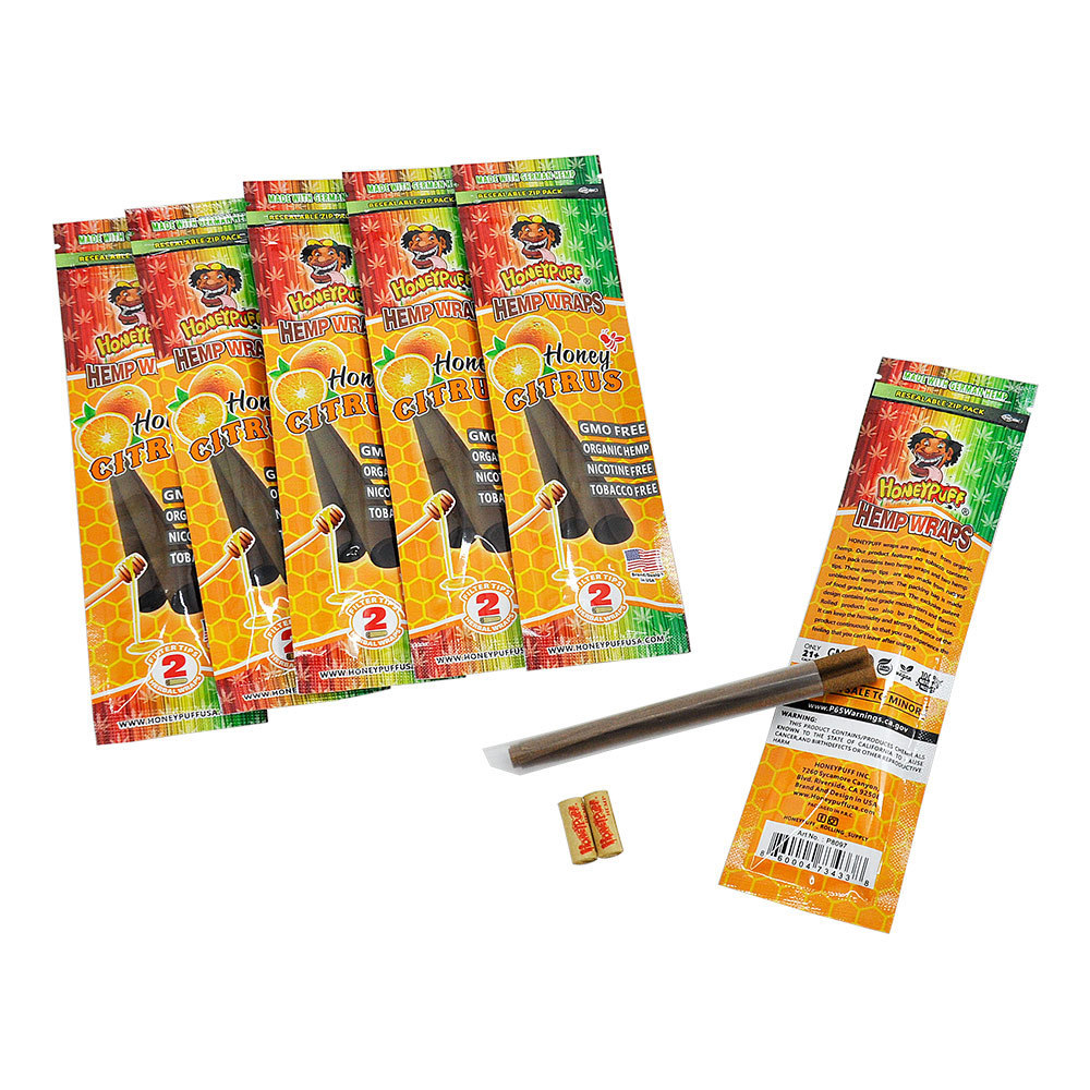 Honeypuff Orange Flavors  Hemp Wraps  Papers Wrapping With Multi-flavored Wholesale Smoking Shops Accessories