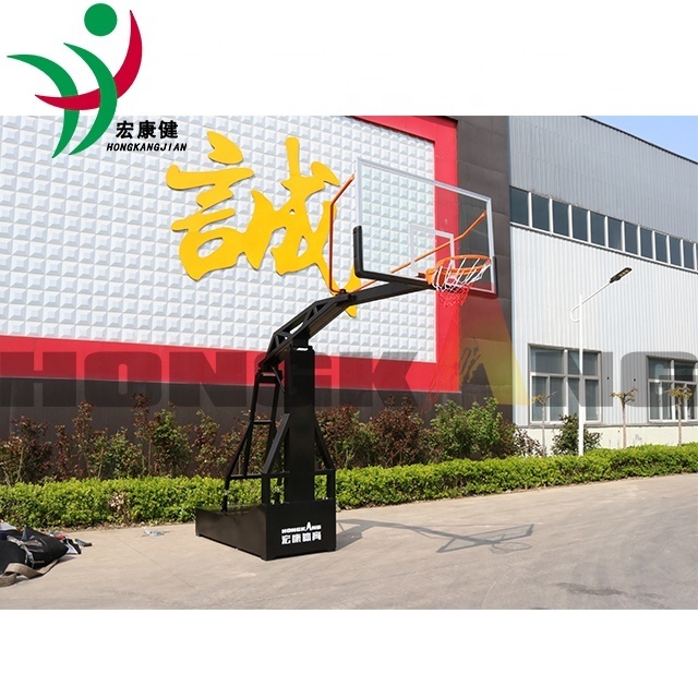 Highly quality basketball stand professional basketball backstop with fiberglass basketball backboard