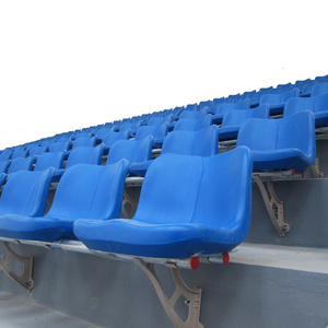 Aluminum outdoor fixed stadium bleacher/ plastic chairs for football basketball court