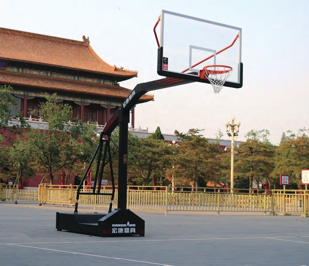 FIBA certificate portable movable used professional adjustable basketball hoops basketball hoop with stand  for sale