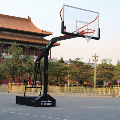 FIBA certificate portable movable used professional adjustable basketball hoops basketball hoop with stand  for sale