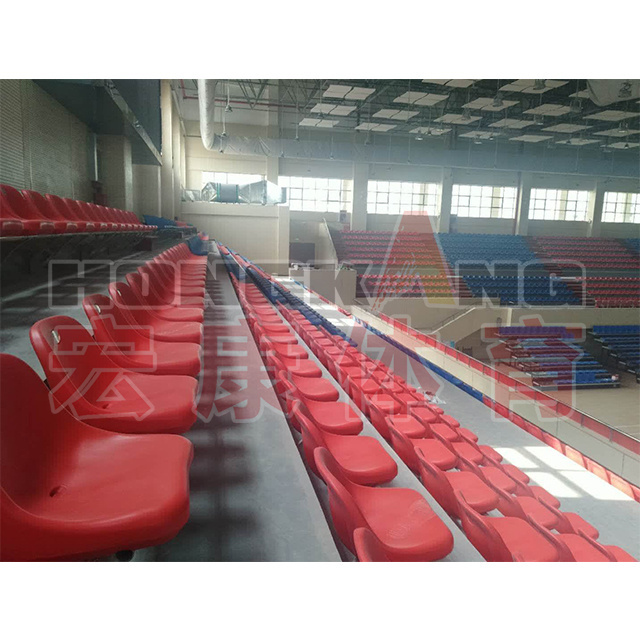 Hot selling HKCG-KTY-Y003 Medium back hollow HDPE plastic chair stadium seat stadium chair bleachers H320mm