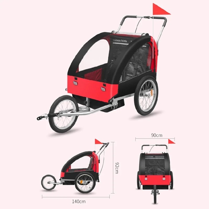 IstaridePulling Carts Trolley Pet Bike Trailer Load Bearing 40kg Suitable for Big and Small Dogs Folding Storage Pet Carrier