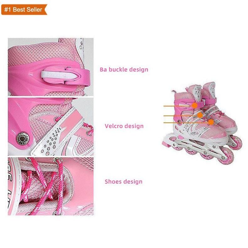 Istaride Manufacturers Selling Adjustable Roller Skates Skating Shoes Children Suit All Flash Straight Row Of Rollerblading