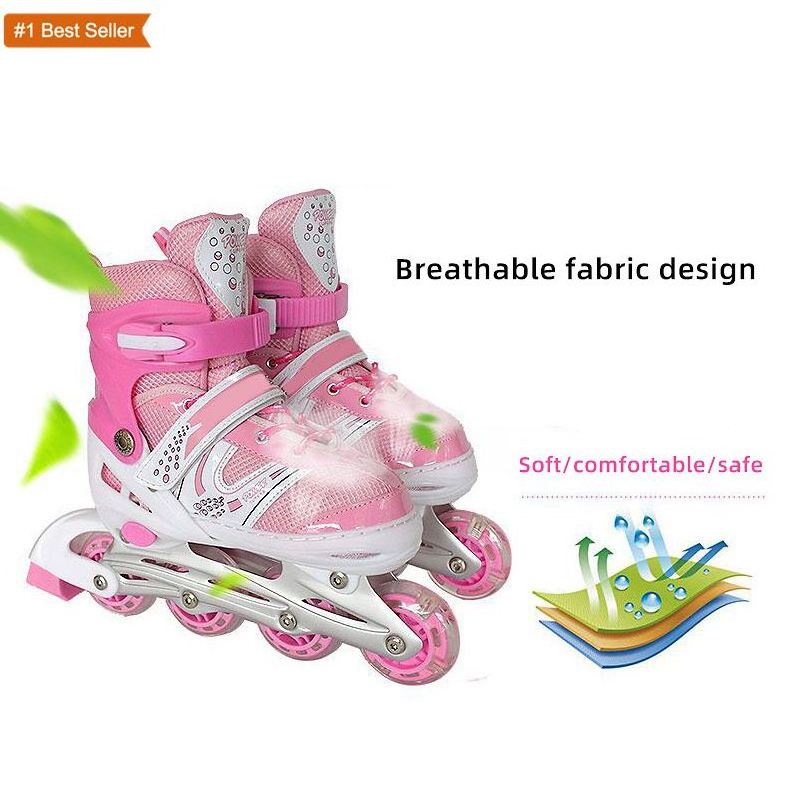 Istaride Manufacturers Selling Adjustable Roller Skates Skating Shoes Children Suit All Flash Straight Row Of Rollerblading