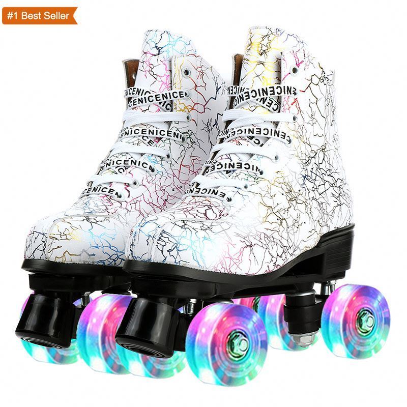 Istaride Wholesale Paten Pu Leather Roller Skates Shoes Pattini In Linea Hardwearing & Breathable Kasut Roda Roller Skate