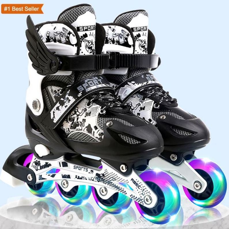 Istaride Adjustable Rollerskates Roller Inline Scating Skiting Shoes Flashing Roller Skates For Kid