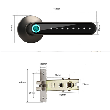 keyless gate hotel glass mortise electric tuya WIFI digital fingerprint smart door lock