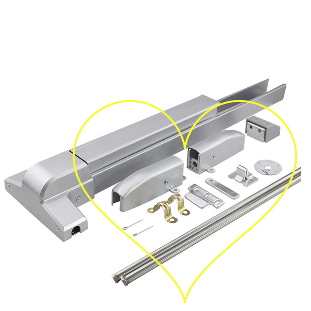 Emergency Fire Escape Door Panic Exit Device Latch Lock Stainless Steel 304 Push Bar Commercial Single Double Door