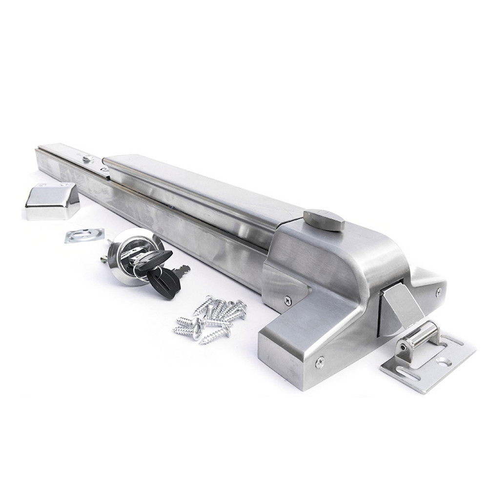 Emergency Fire Escape Door Panic Exit Device Latch Lock Stainless Steel 304 Push Bar Commercial Single Double Door