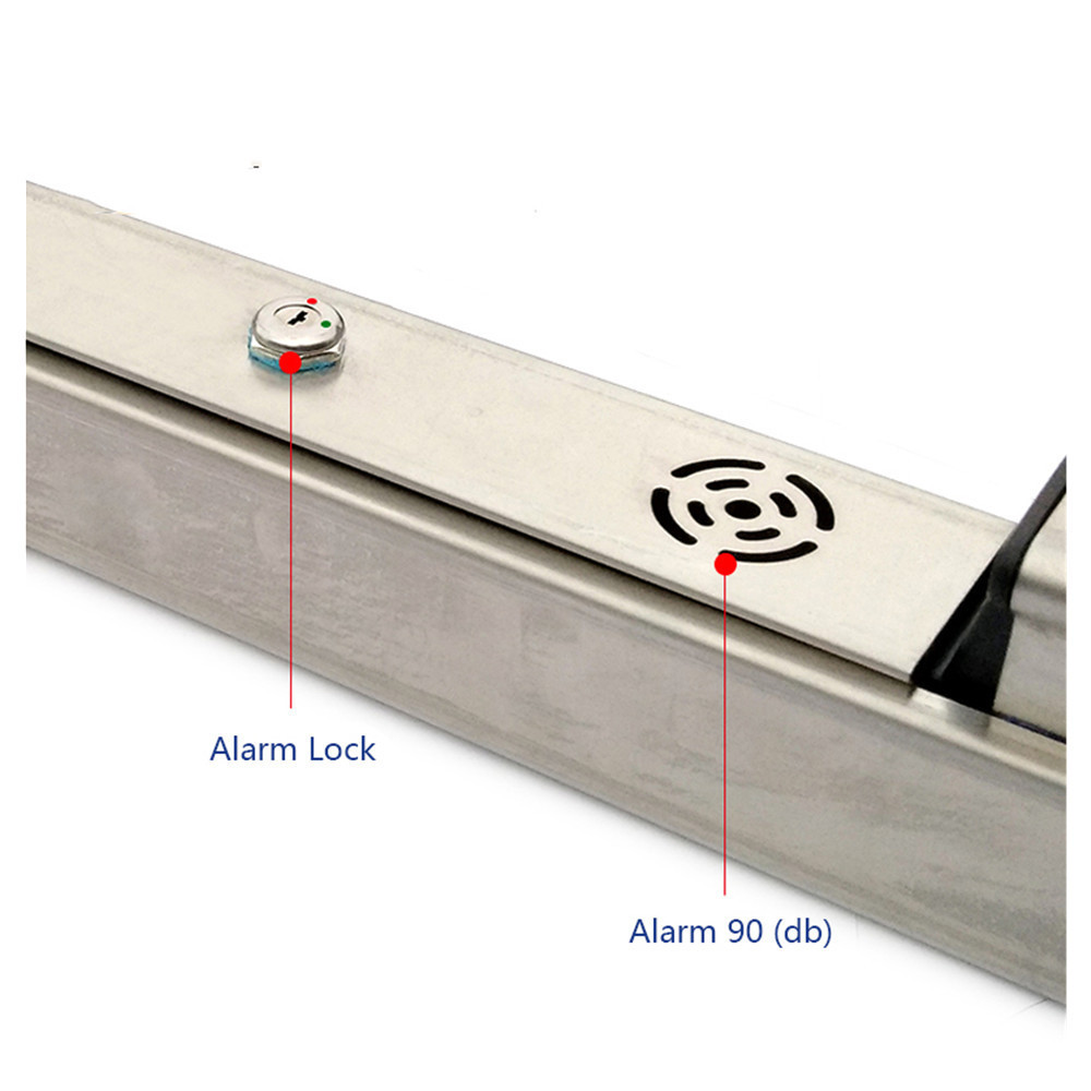 Emergency Fire Escape Door Panic Exit Device Latch Lock Stainless Steel 304 Push Bar Commercial Single Double Door